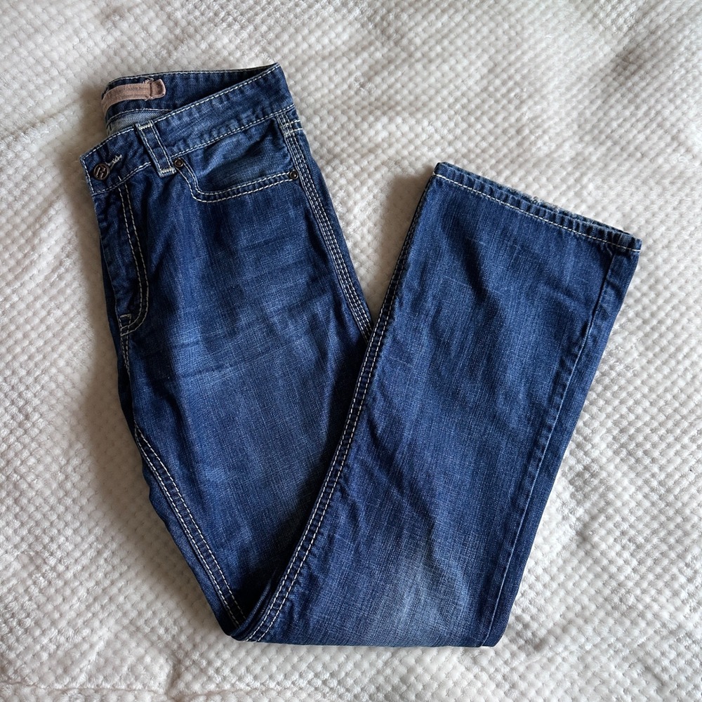Rock & Roll Cowboy Jeans Dark Wash Straight Leg Denim Pants Size 36x36